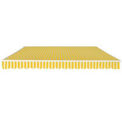 Vidaxl Luifel Extendibile manualmente 400 cm bianco giallo