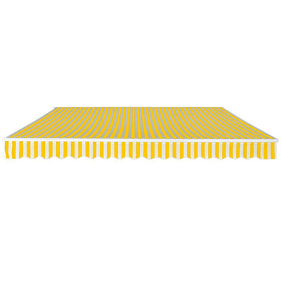 Vidaxl Luifel manualmente extensible 400 cm de blanco amarillo