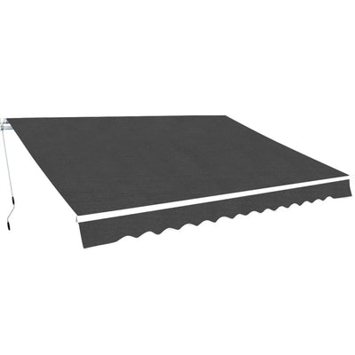 Vidaxl Luifel antracite da 400 cm estensibile manualmente