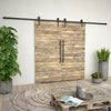 Vidaxl piezas establecidas para puerta corredera 2x183 cm de acero negro