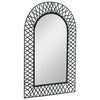 Specchio da parete da giardino Vidaxl piegato 50x80 cm nero