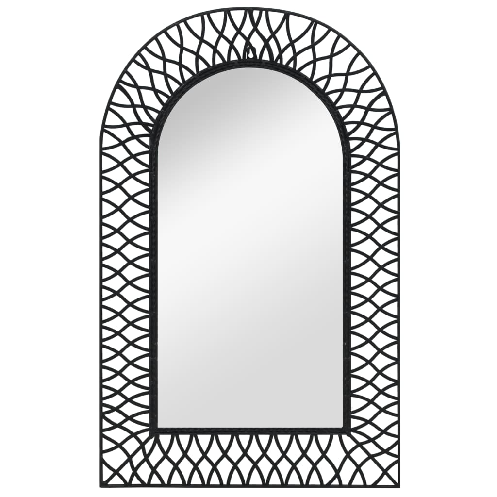 Specchio da parete da giardino Vidaxl piegato 50x80 cm nero