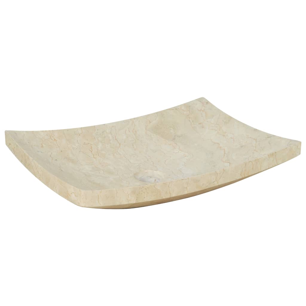 Vidaxl Sink 50x35x12 cm Crema di marmo
