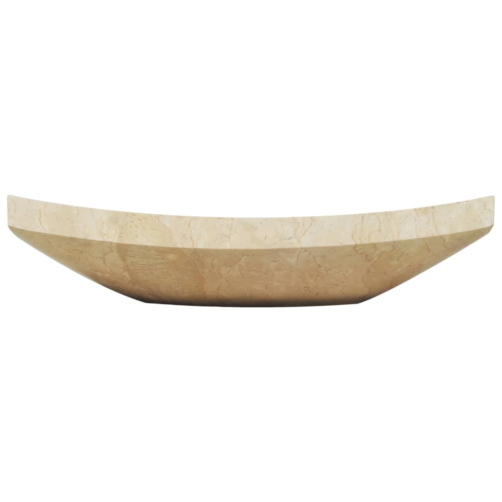 Vidaxl Sink 50x35x12 cm Crema di marmo