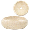 Crema de mármol de Vidaxl fregadero 40x12 cm