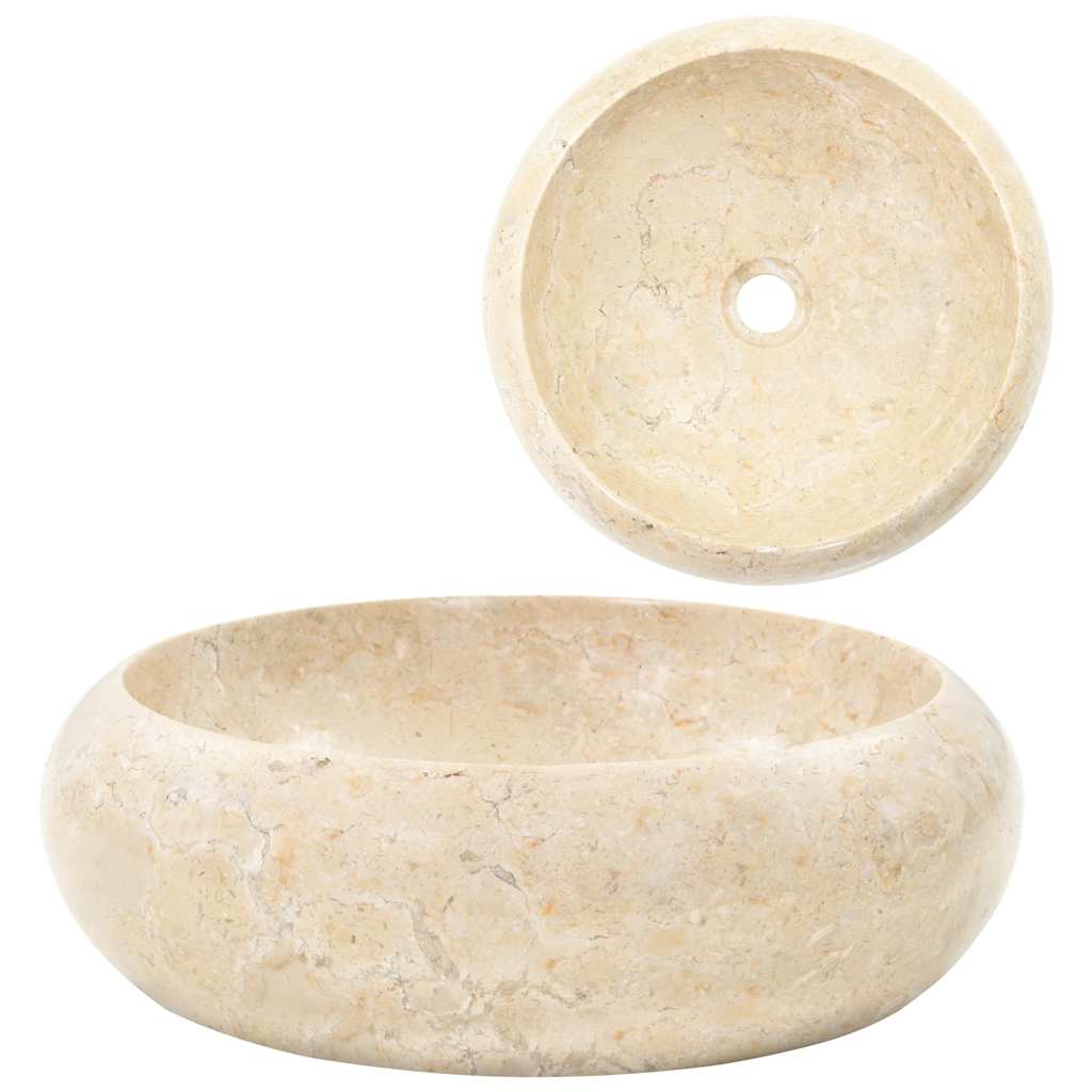 Vidaxl gootsteen 40x12 cm marmer crème