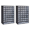 Organizador de herramientas de Vidaxl con 41 cajones de plástico 2 sts
