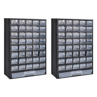Organizador de herramientas de Vidaxl con 41 cajones de plástico 2 sts