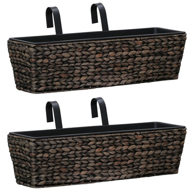 Vidaxl Fioriers 2 St WaterHyacint Brown