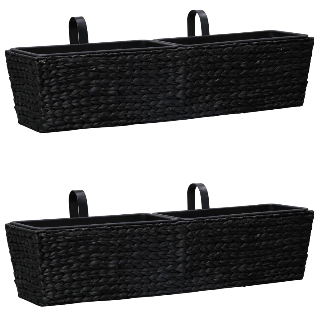 Plantadores de Vidaxl 2 st wathyacint negro