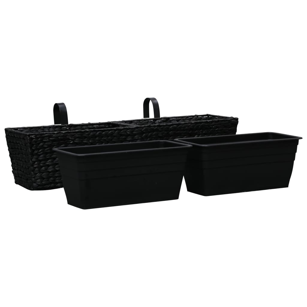 Plantadores de Vidaxl 2 st wathyacint negro
