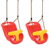 Vidaxl Baby Swings 2 ms con cintura di sicurezza PP rosso
