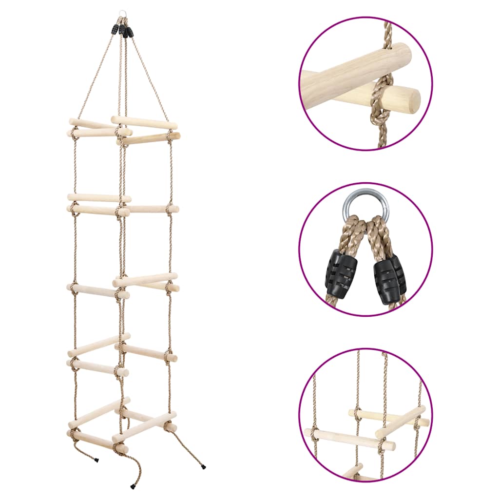 Vidaxl Rope Ladder 200 cm Wood