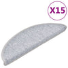 Vidaxl 15 esteras de pedal 56x17x3 cm gris claro