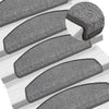 Vidaxl trapmatten 15 st 65x24x4 cm donkergrijs halfrond groot