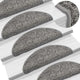 Tappetini VidaXL 15 pz 56x17x3 cm grigio semicircolare