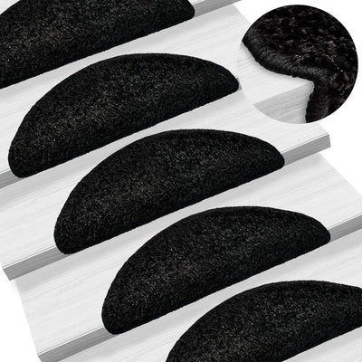 Vidaxl Stair tappetini 15 St 56x17x3 cm nero