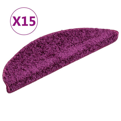 Vidaxl Stair tappetini 15 St 56x17x3 cm Violet