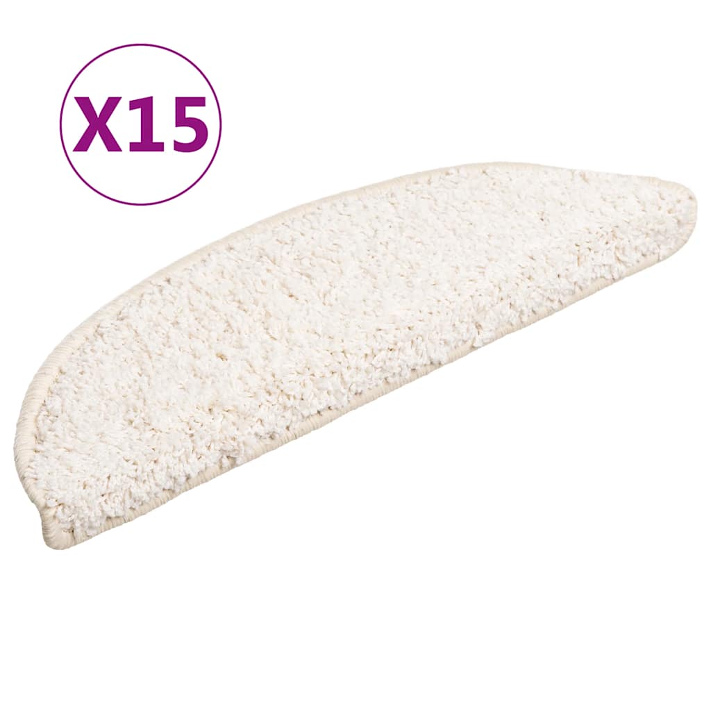 Vidaxl Stair tappetini 15 St 56x17x3 cm bianco