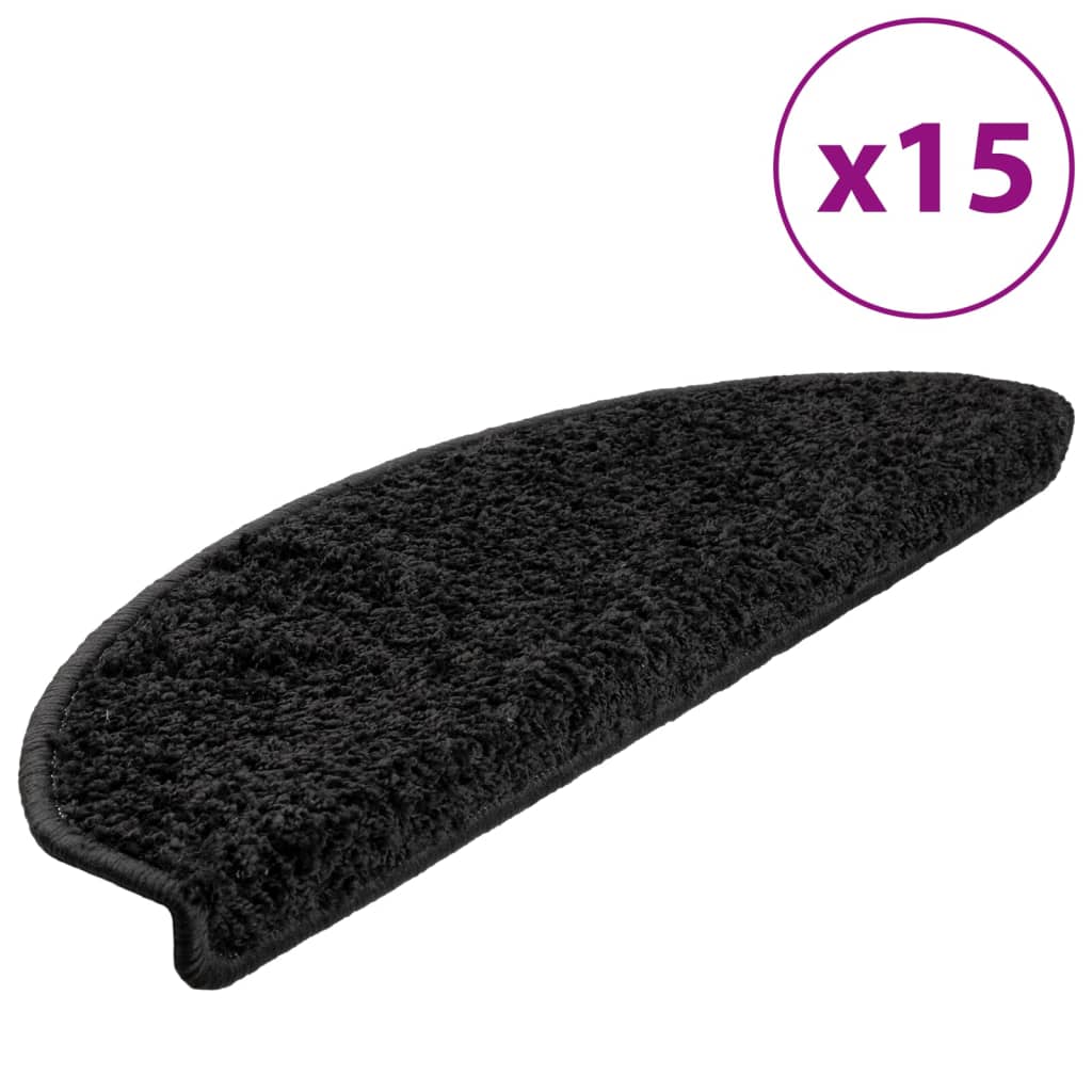 Vidaxl Stair tappetini 15 St 65x21x4 cm nero