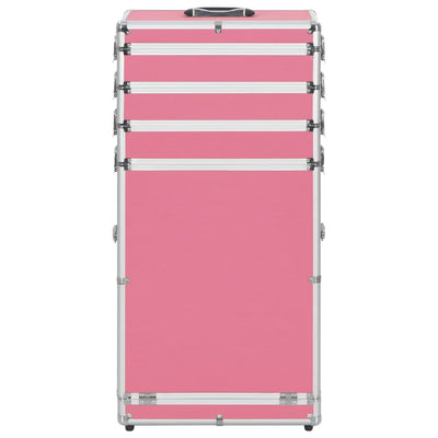Vidaxl Makeup Trolley Aluminium Pink