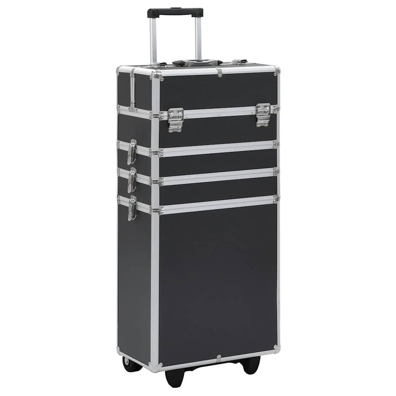 Vidaxl MAKE-UP CROLLEY ALUMINIO NEGRO
