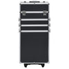 Vidaxl MAKE-UP CROLLEY ALUMINIO NEGRO