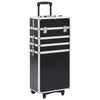 Vidaxl MAKEP CROLLEY ALUMINIO NEGRO CON PATRA DE CROCODILE