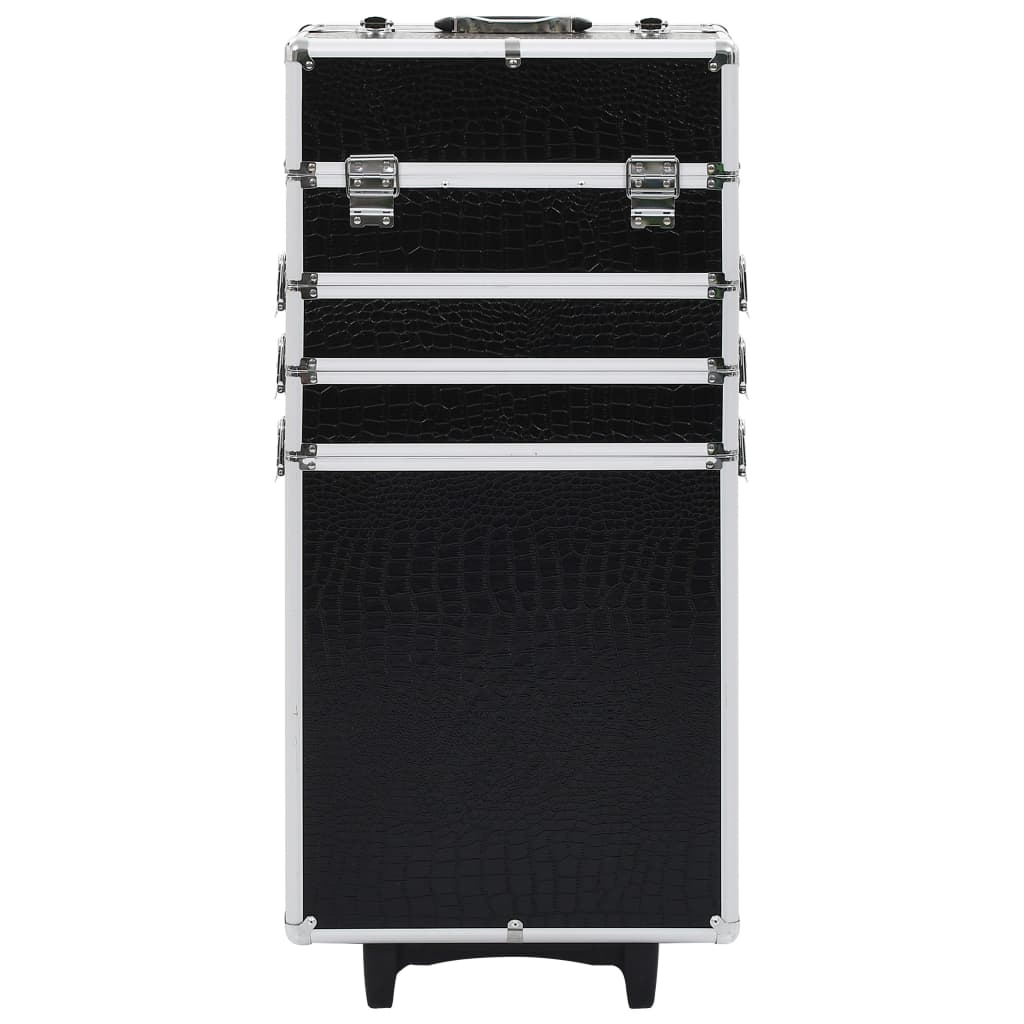 Vidaxl MAKEP CROLLEY ALUMINIO NEGRO CON PATRA DE CROCODILE
