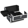 Vidaxl Makeup Suitcase 22x30x21 cm in alluminio nero