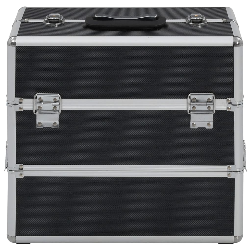 Vidaxl Makeup Suitcase 37x24x35 cm in alluminio nero