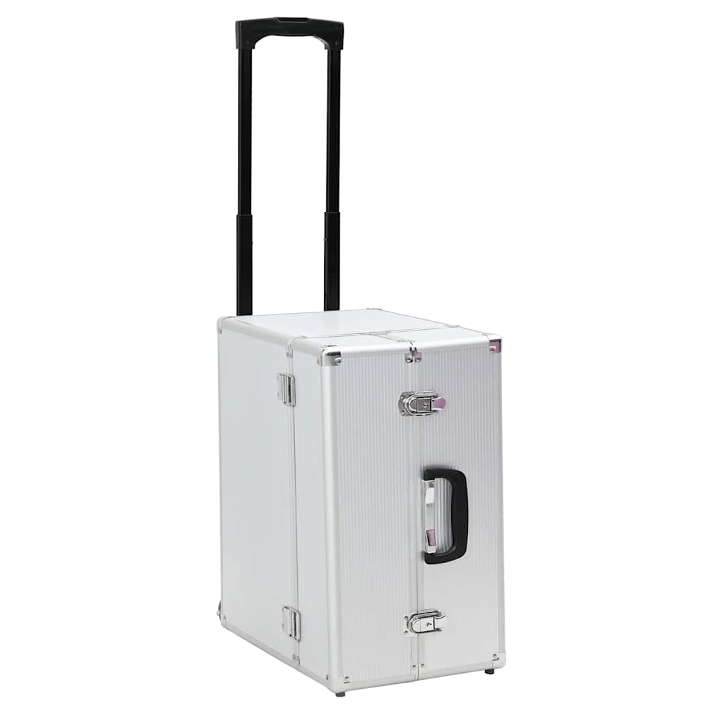 Vidaxl pilotrolley 47x39x27 cm colorato in argento in alluminio
