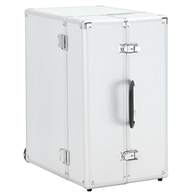 Vidaxl Pilotrolley 47x39x27 cm de aluminio plateado