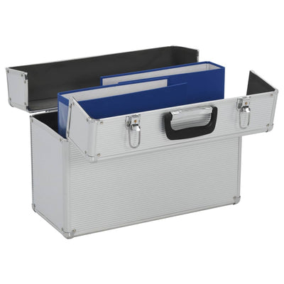 Case de herramientas de Vidaxl 47x36x20 cm de aluminio de plata de color