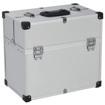 Vidaxl Tool Case 38x22.5x34 cm colorato in argento in alluminio