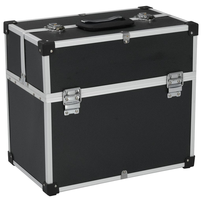 Vidaxl Tool Case 38x22.5x34 cm in alluminio nero