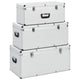 Vidaxl Storage Bocket 3 St Alluminio Silver Coloted