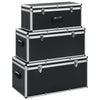 Casi di archiviazione Vidaxl 3 ST ALLUMINUM BLACK