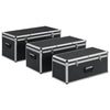 Cajones de almacenamiento de Vidaxl 3 st de aluminio negro