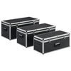 Casi di archiviazione Vidaxl 3 ST ALLUMINUM BLACK