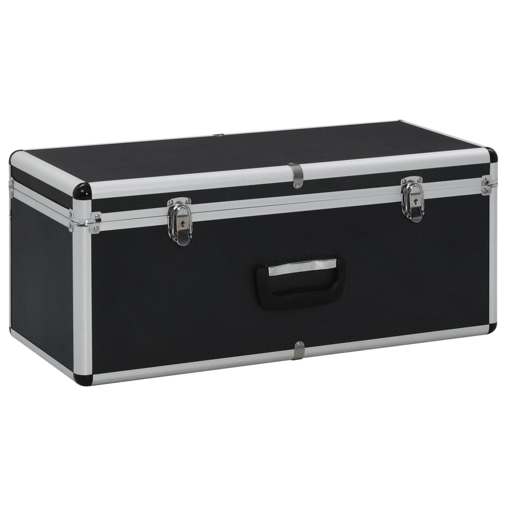 Vidaxl opbergkoffers 3 st aluminium zwart