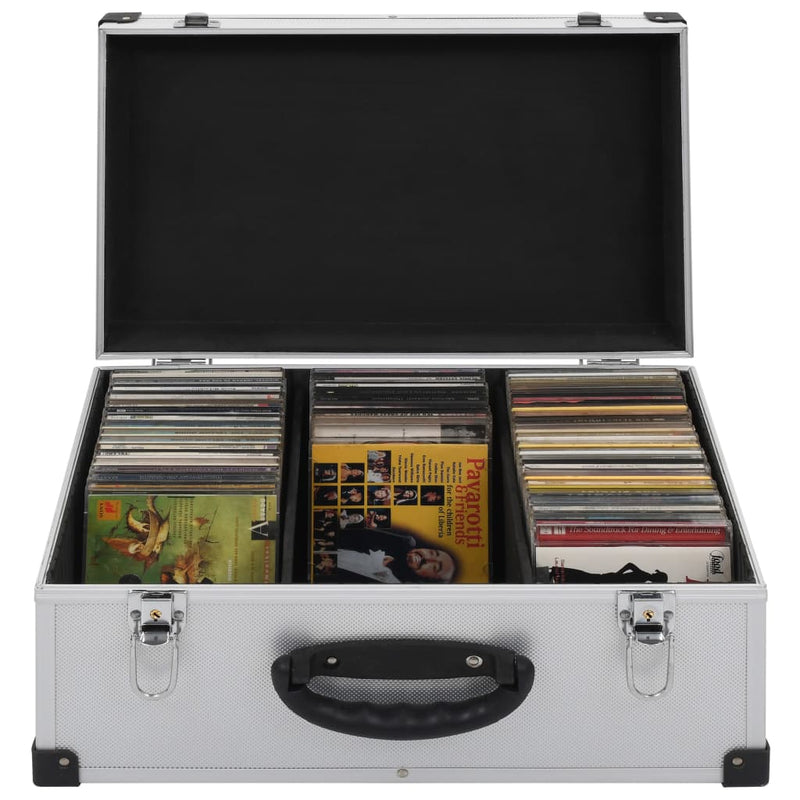 Vidaxl CD Case per 60 CDS in argento in argento