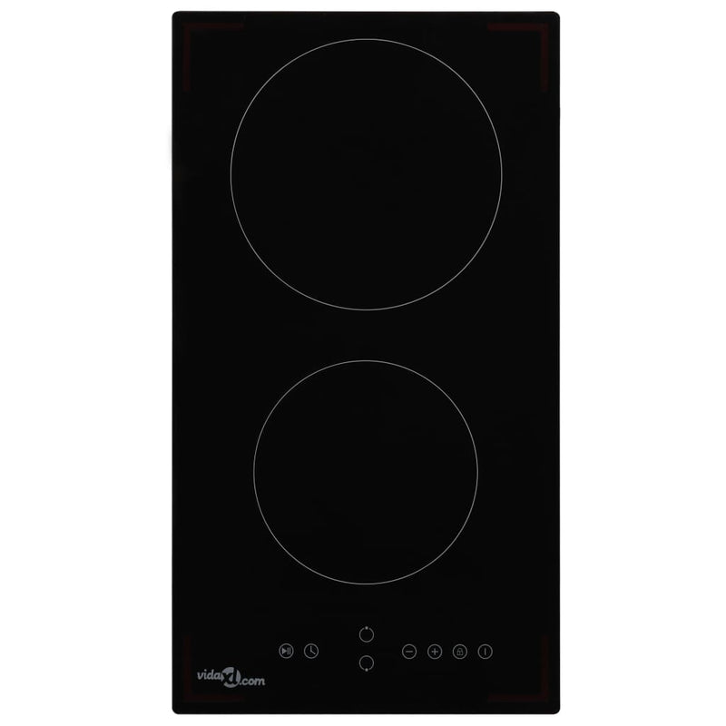 Vidaxl Ceramic HOB con 2 zonas de cocción Control táctil 3000 W