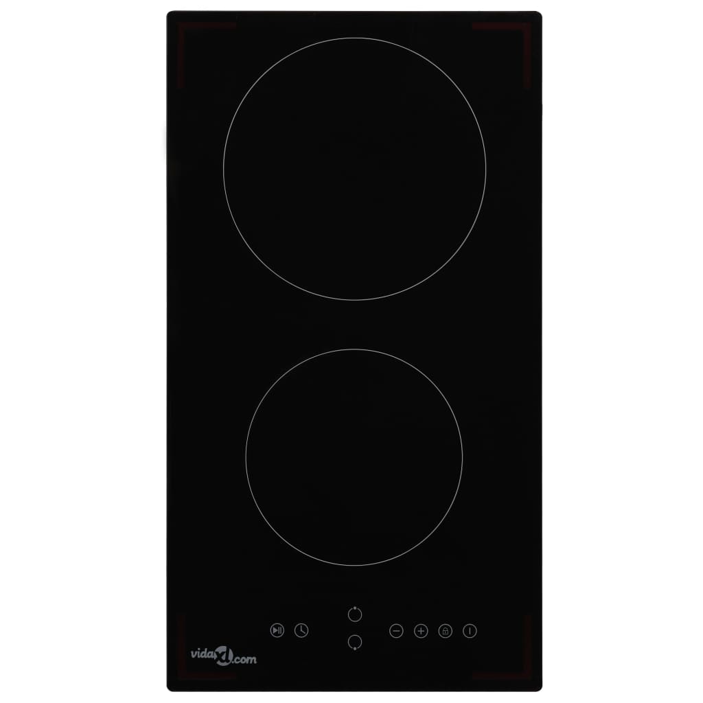 Vidaxl Ceramic HOB con 2 zonas de cocción Control táctil 3000 W