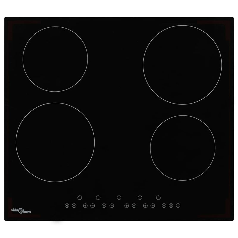 Vidaxl Ceramic HOB con 4 zonas de cocción Control táctil 6000 W