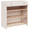 Armadio da scarpe Vidaxl con copertura 79x40x80 cm tessuto bianco
