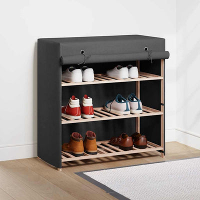 Gabinete de zapato Vidaxl con cubierta de 79x40x80 cm de tela gris