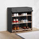 Vidaxl schoenenkast met hoes 79x40x80 cm stof grijs