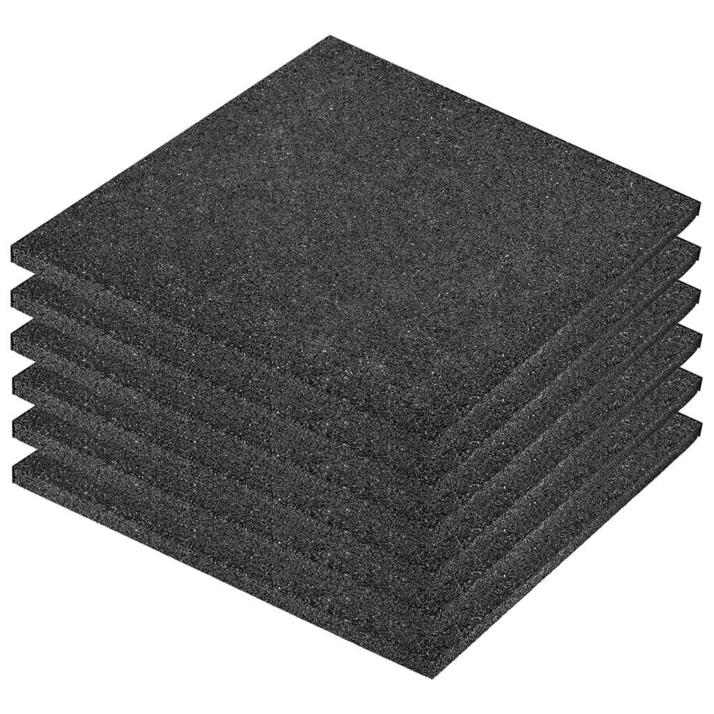 Vidaxl Valt Tile 6 St 50x50x3 cm Black