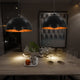 Vidaxl Lampade a soffitto 2 PC semi -round E27 40 cm Black e oro colorato